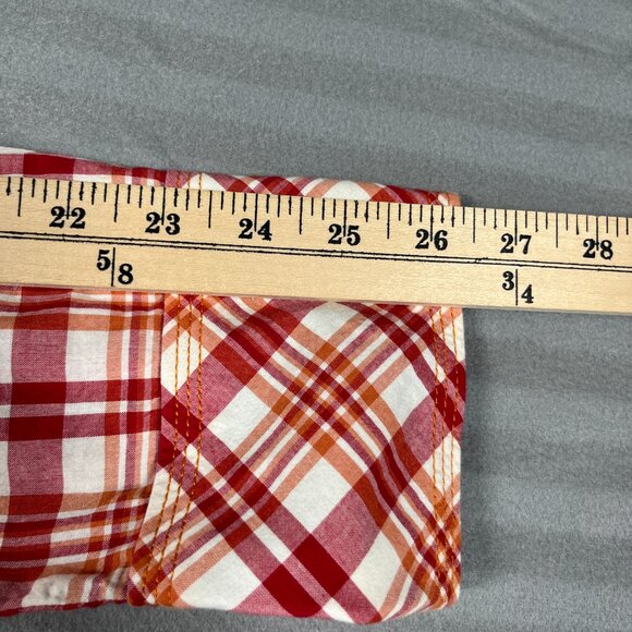 True Religion Shirt Mens Large Western Pearl Snap Long Sleeve Plaid Cotton Cuff - Picture 14 of 16